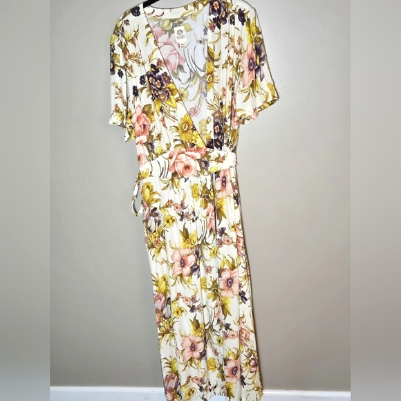 Anthropologie Tiny Floral Boho Coquette Wrap Maxi Dress, XL - Picture 2 of 5